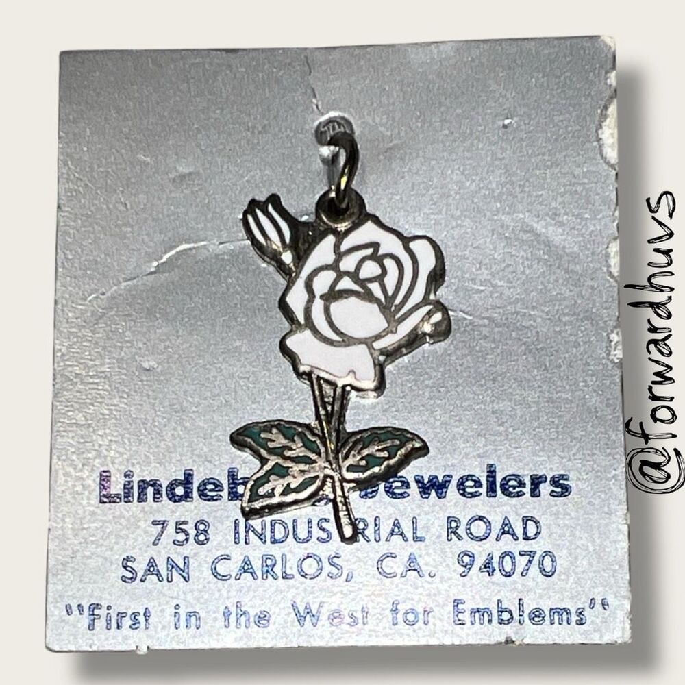 Bundle Sale 3 for $15 | Silver Tone White Rose Charm – Approx. 1”